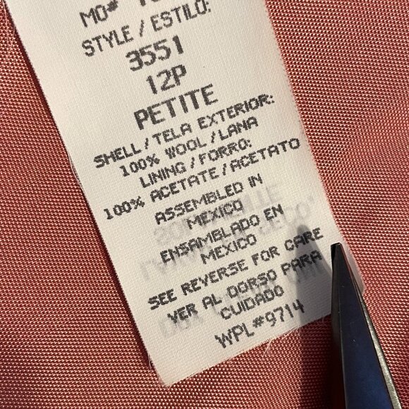 Vintage Rose Pink Wool Blazer - Picture 5 of 9